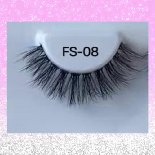 Clear Band Fluffy Faux Mink Lashes FS-08