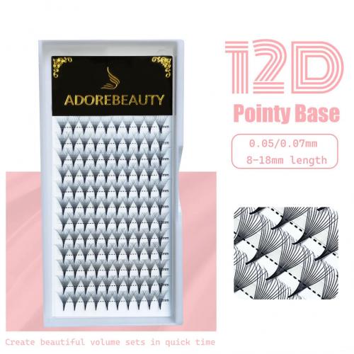 Pointy root premade fan lashes 0.05 12D